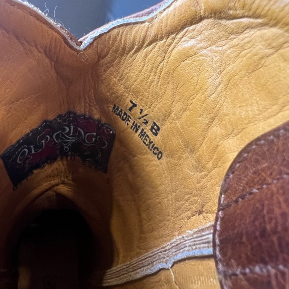 Old Gringo Floral Brown Leather Boots Size 7.5B - Picture 4 of 8